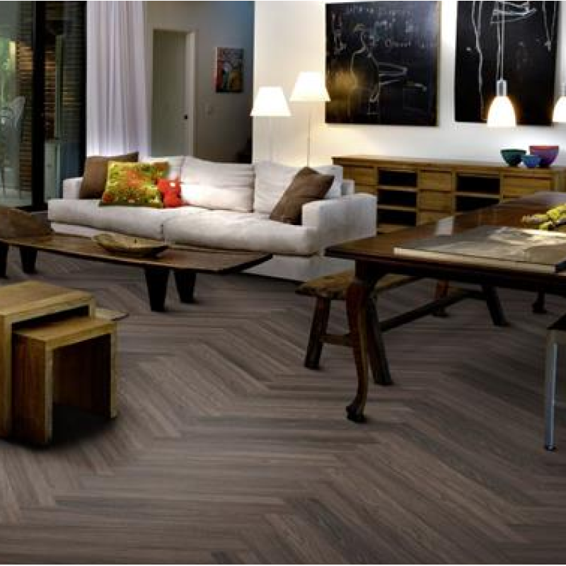 Kahrs Tongass Herringbone Dry Back Luxury Vinyl Tile Flooring